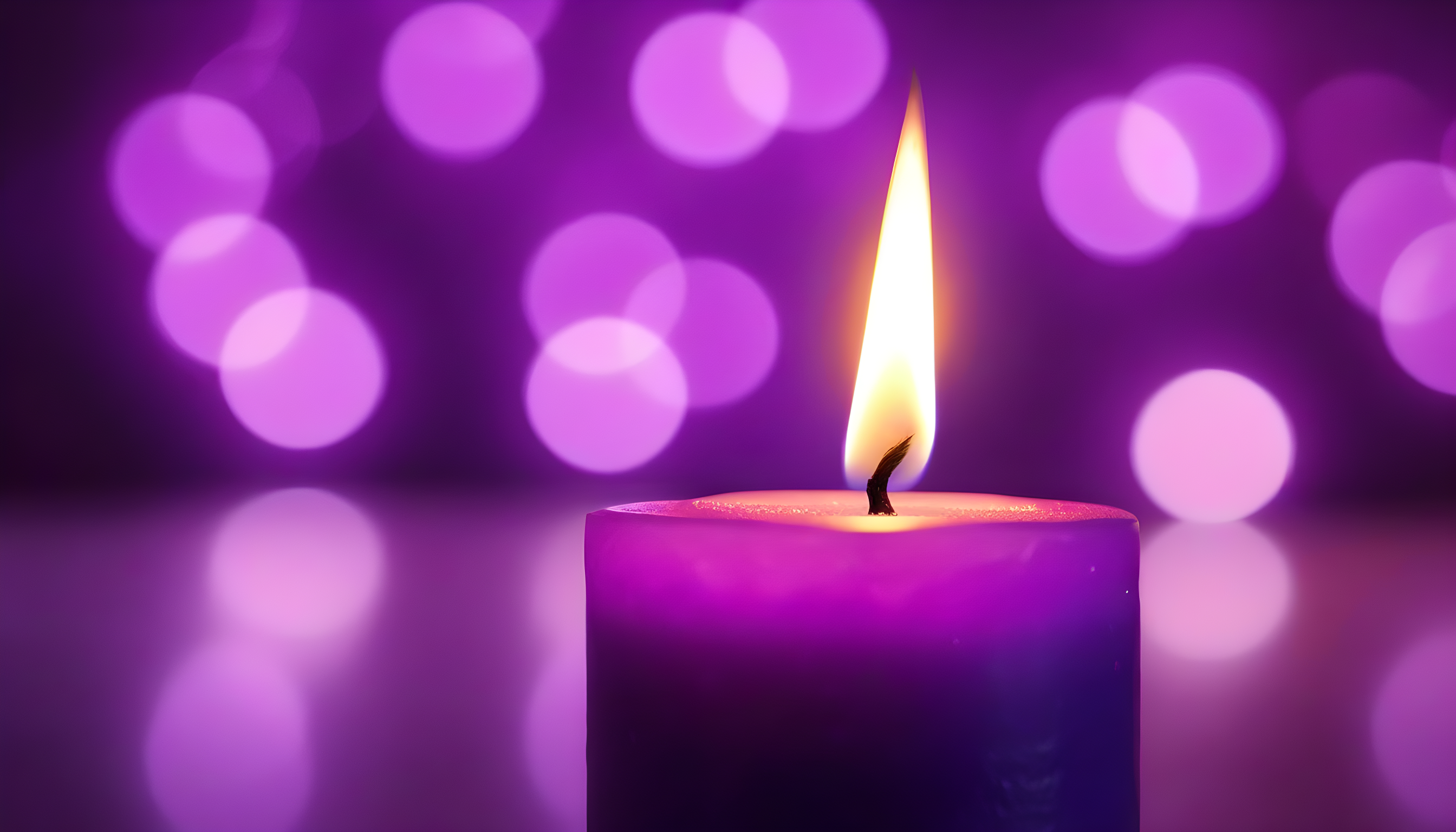 a purple candle